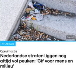 Nederlandse straten liggen nog altijd vol peuken: 'Gif voor mens en milieu'